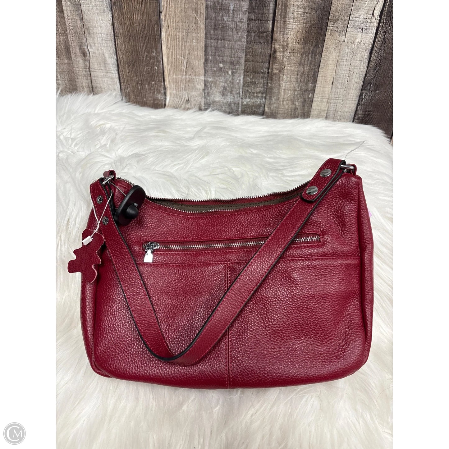 Handbag Leather By Cme, Size: Medium