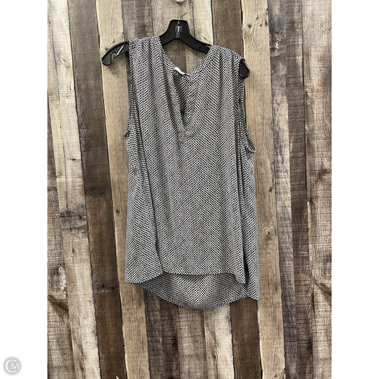 Top Sleeveless By Chaus In Black & White, Size: Xl