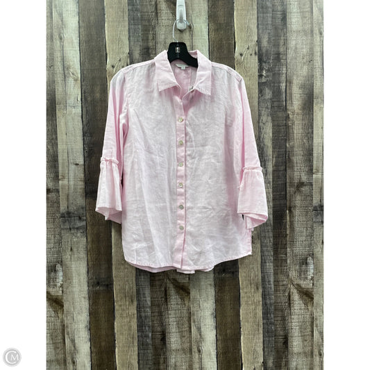 Top 3/4 Sleeve By Cme In Pink, Size: Xs