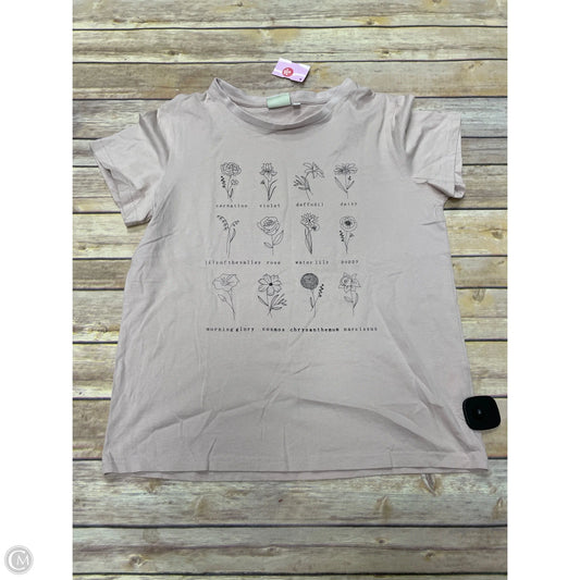 Top Short Sleeve By Cme In Pink, Size: S