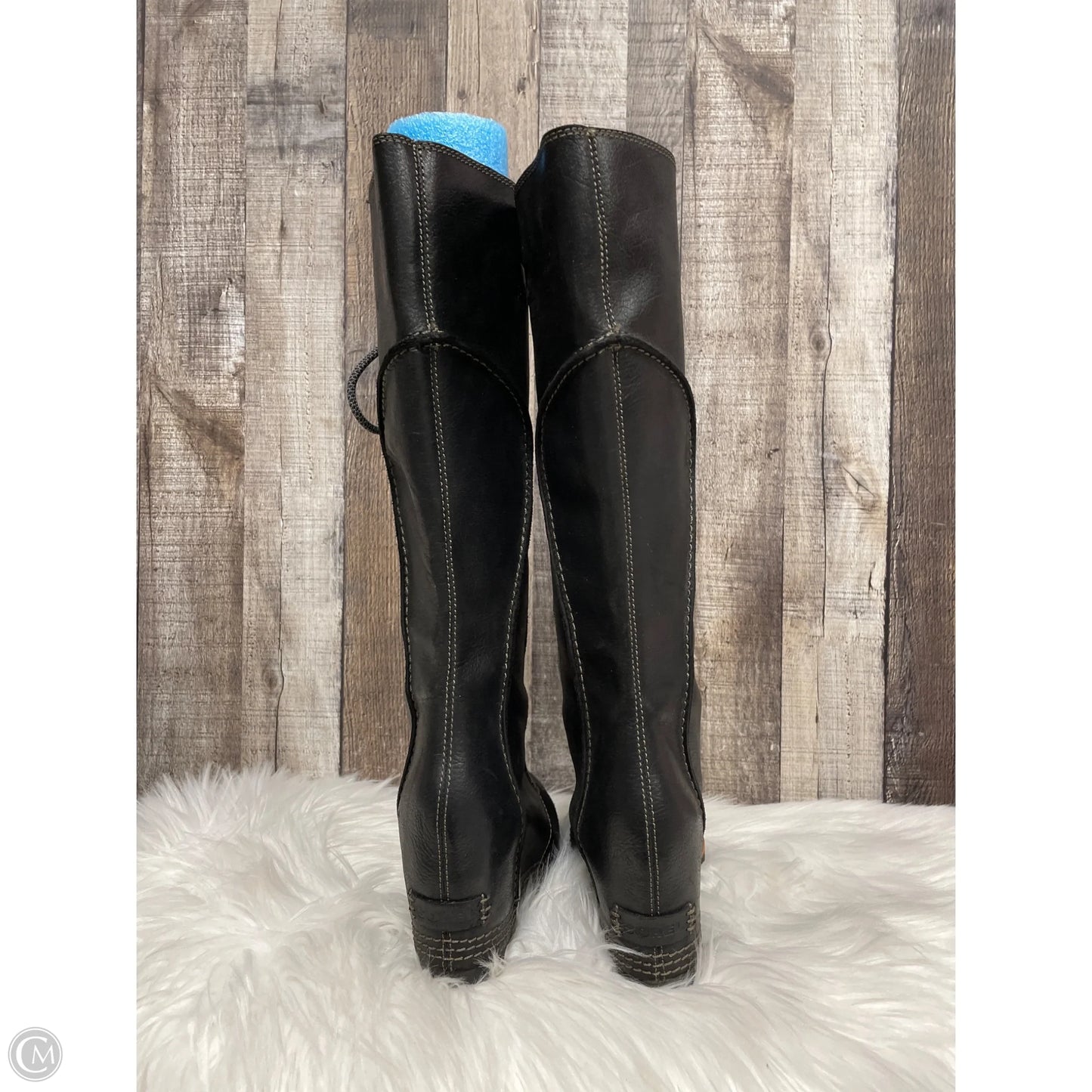 Boots Knee Heels By Sorel In Black & Grey, Size: 7