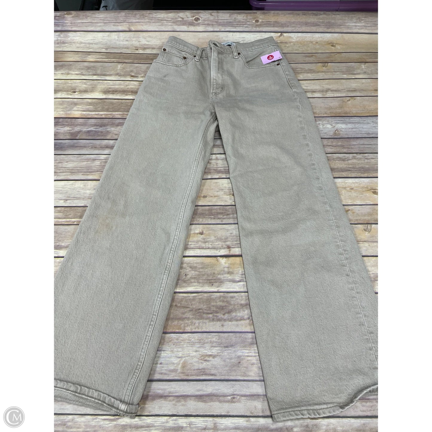 Jeans Wide Leg By Abercrombie And Fitch In Brown Denim, Size: 4