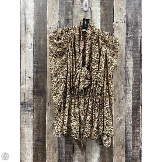Top Long Sleeve By Zara In Animal Print, Size: M