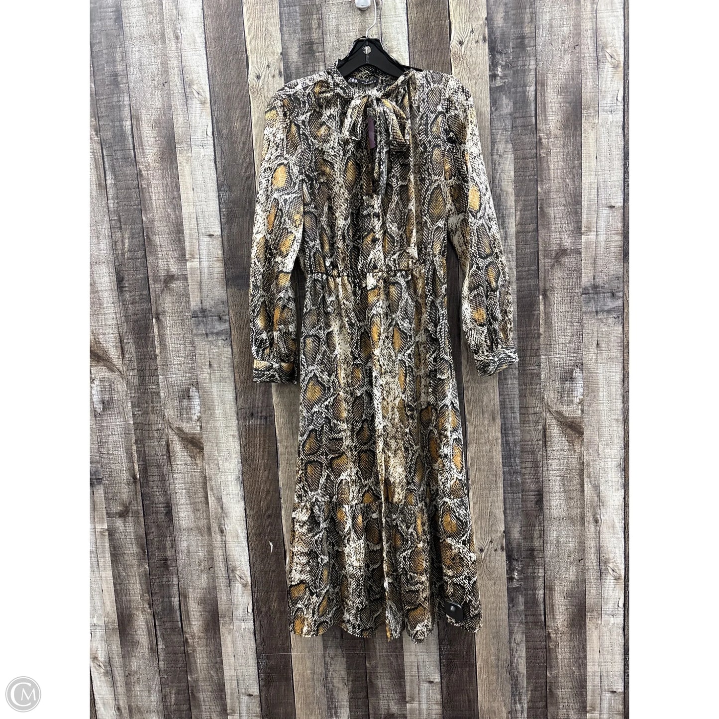 Dress Casual Midi By Zara In Animal Print, Size: M