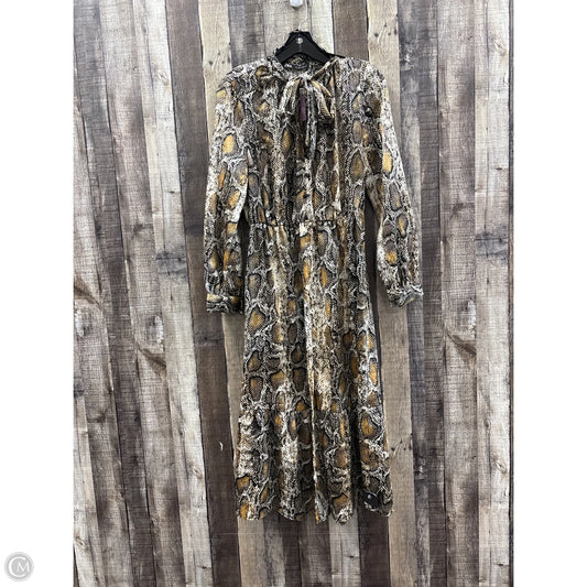 Dress Casual Midi By Zara In Animal Print, Size: M