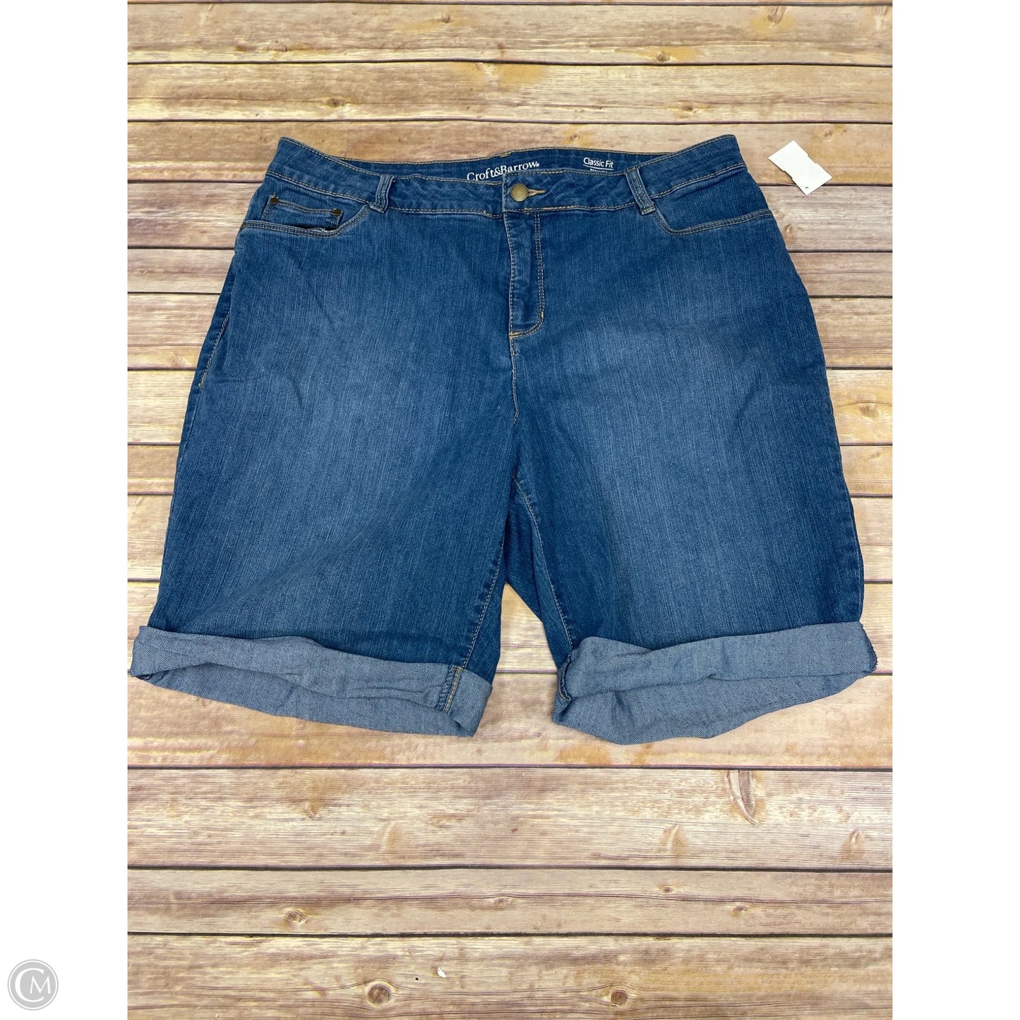 Shorts By Croft And Barrow In Blue Denim, Size: 18
