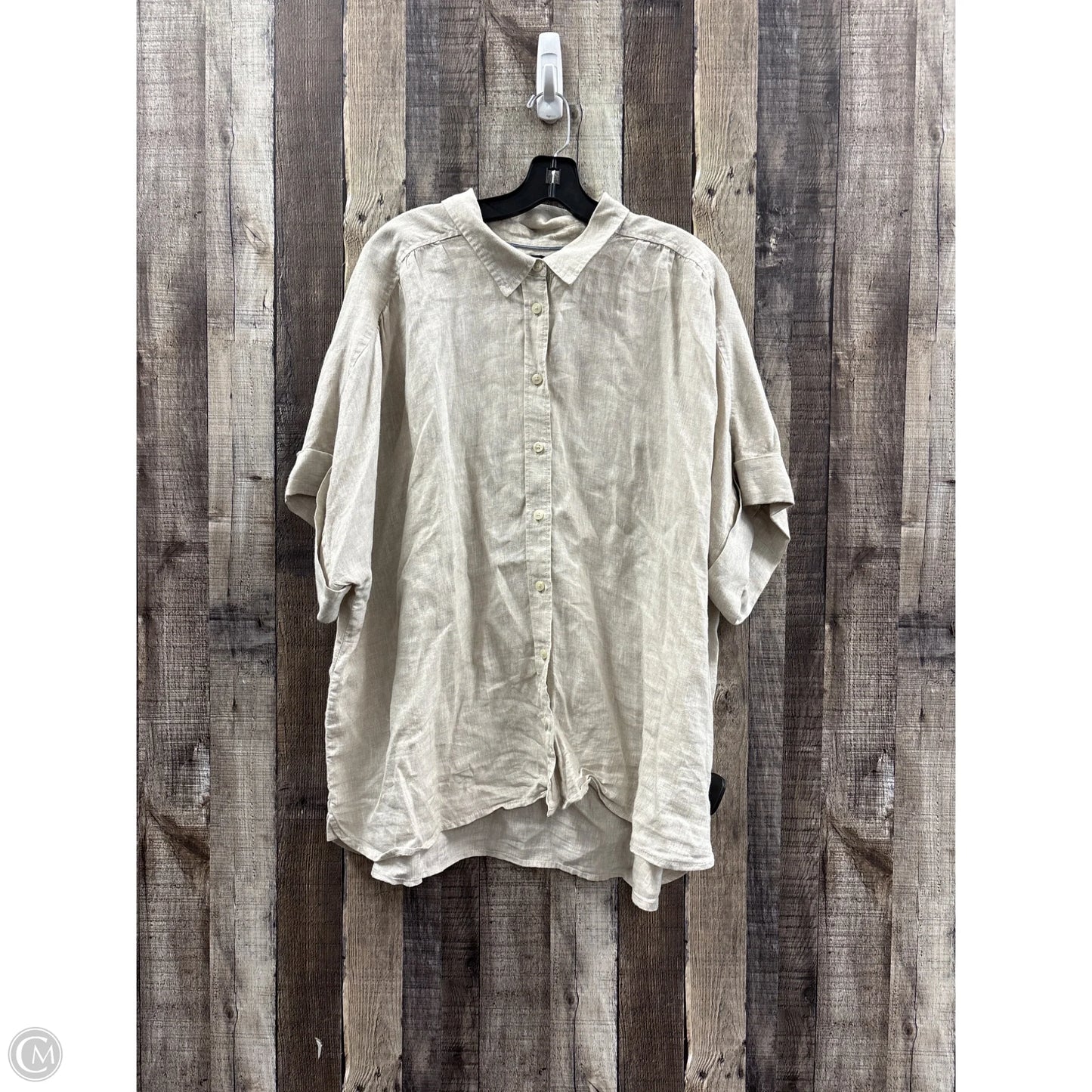 Top Short Sleeve By J. Crew In Beige, Size: 2x