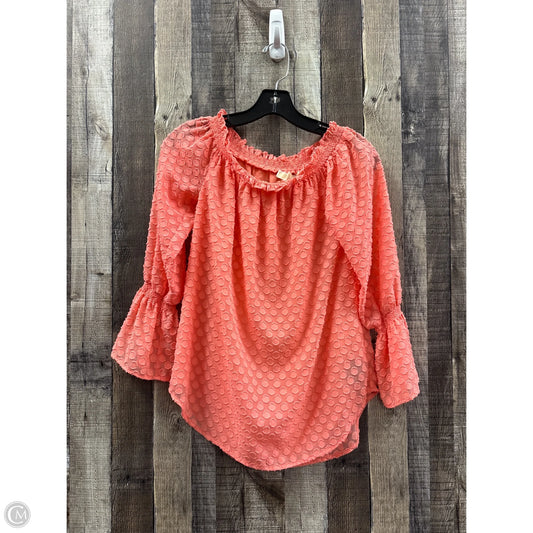 Top Long Sleeve By Michael By Michael Kors In Peach, Size: Xs