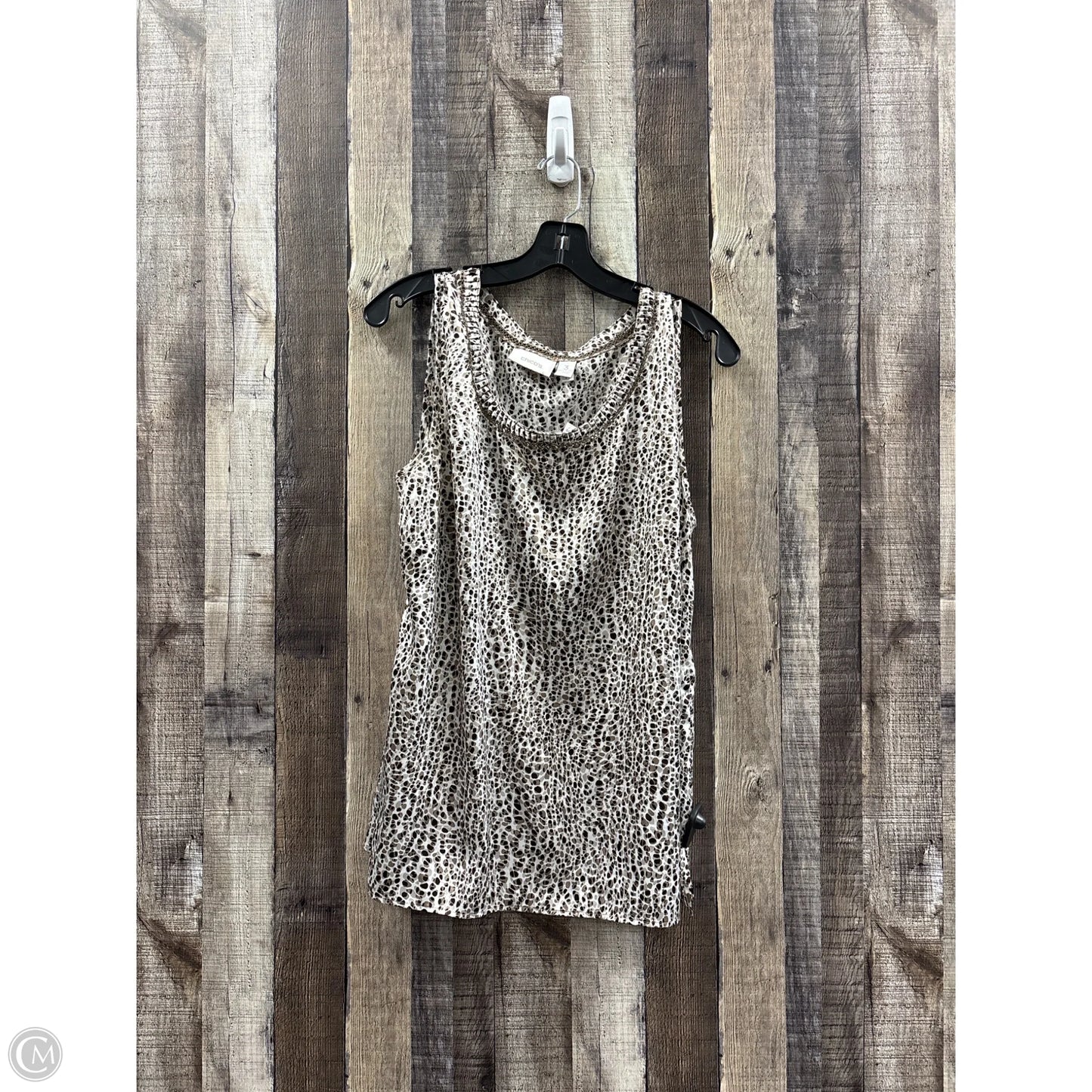 Top Sleeveless By Chicos In Animal Print, Size: Xl