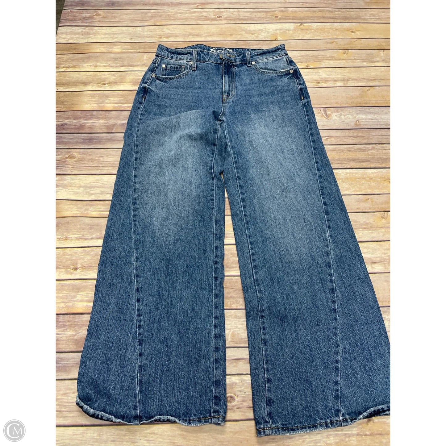 Jeans Wide Leg By Seven 7 In Blue Denim, Size: 2