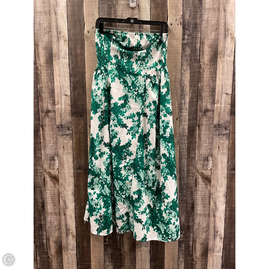 Dress Casual Midi By Shein In Green & White, Size: L