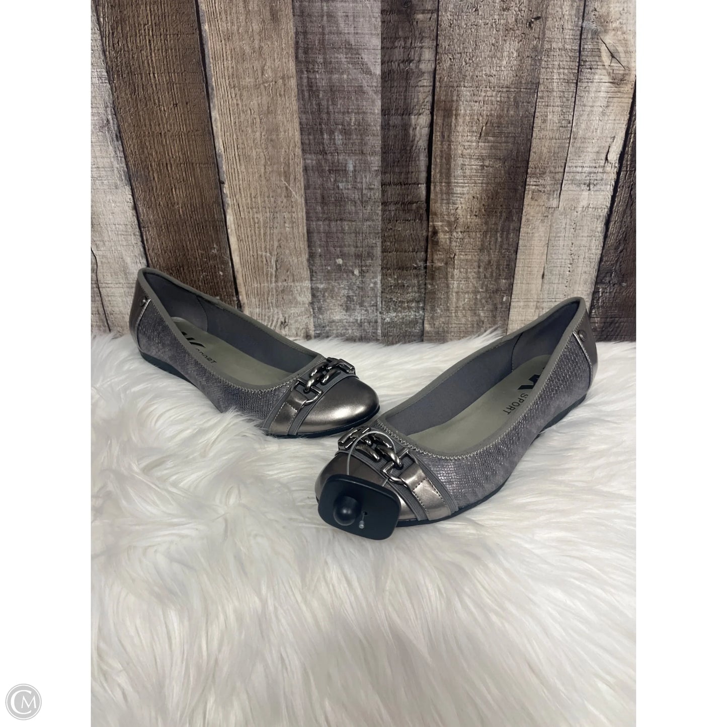 Shoes Flats By Anne Klein In Silver, Size: 11
