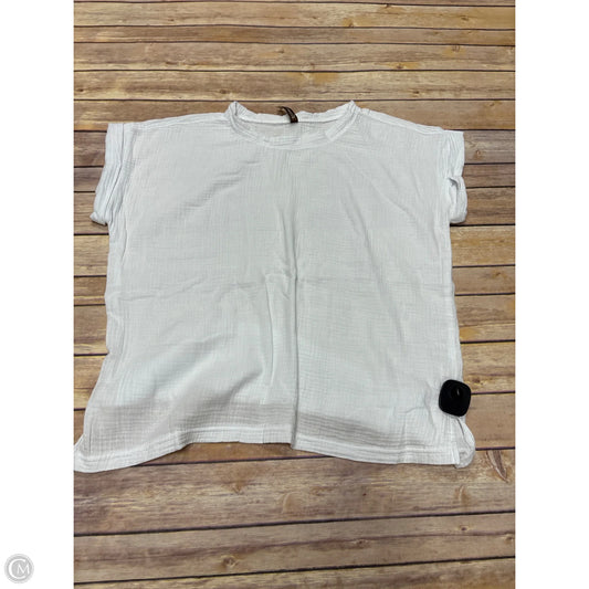 Top Short Sleeve By Zenana In White, Size: S