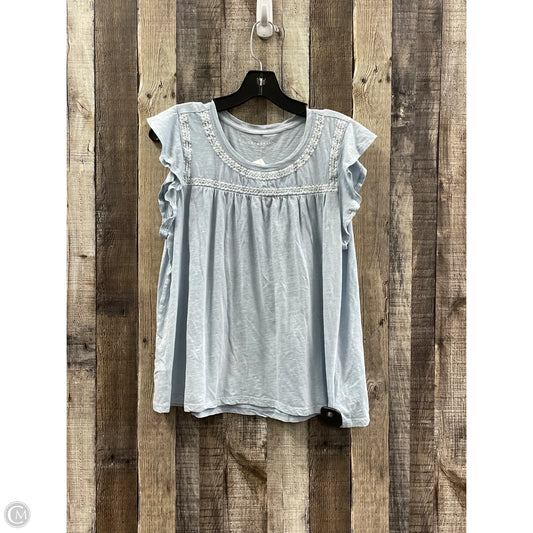Top Short Sleeve By Lucky Brand In Blue, Size: L