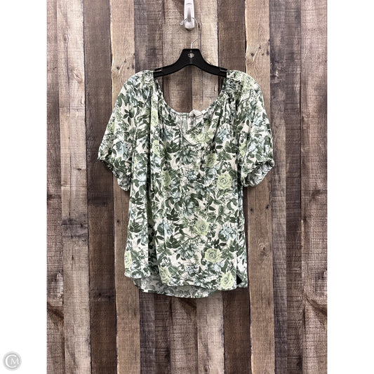 Top Short Sleeve By Candace Cameron Bure In Green, Size: 1x