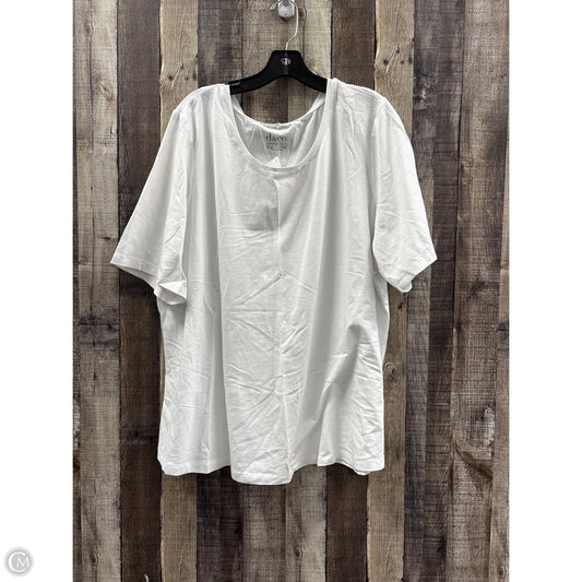 Top Short Sleeve By D&co. In White, Size: 2x