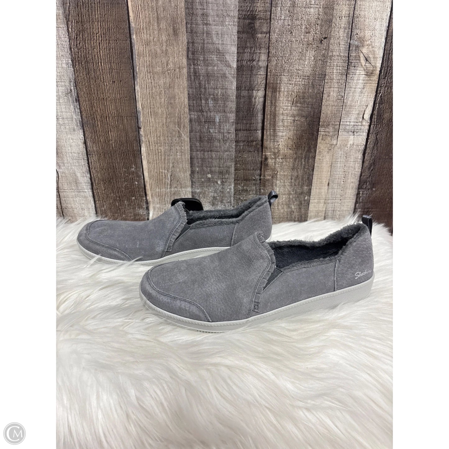 Shoes Flats By Skechers In Grey, Size: 10