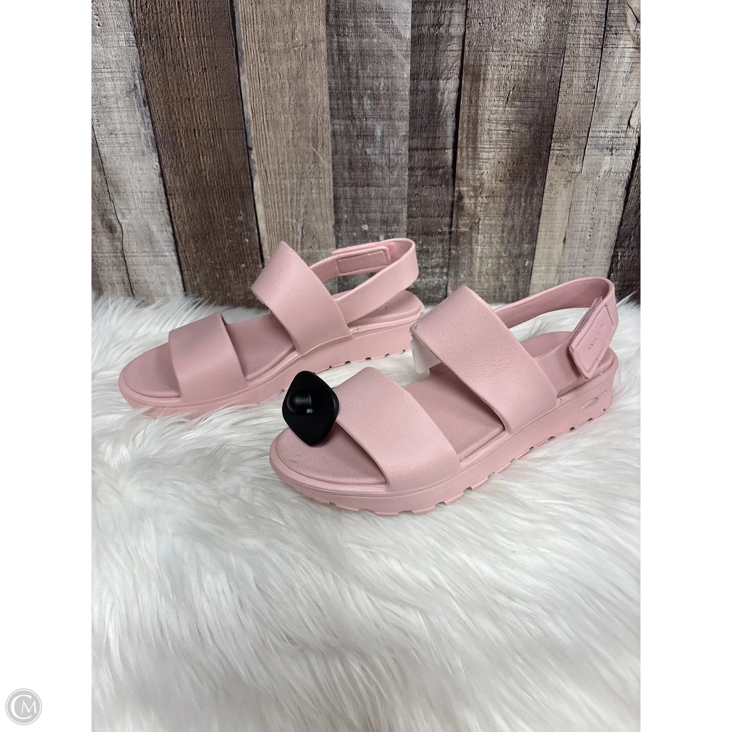 Sandals Heels Wedge By Skechers In Pink, Size: 10