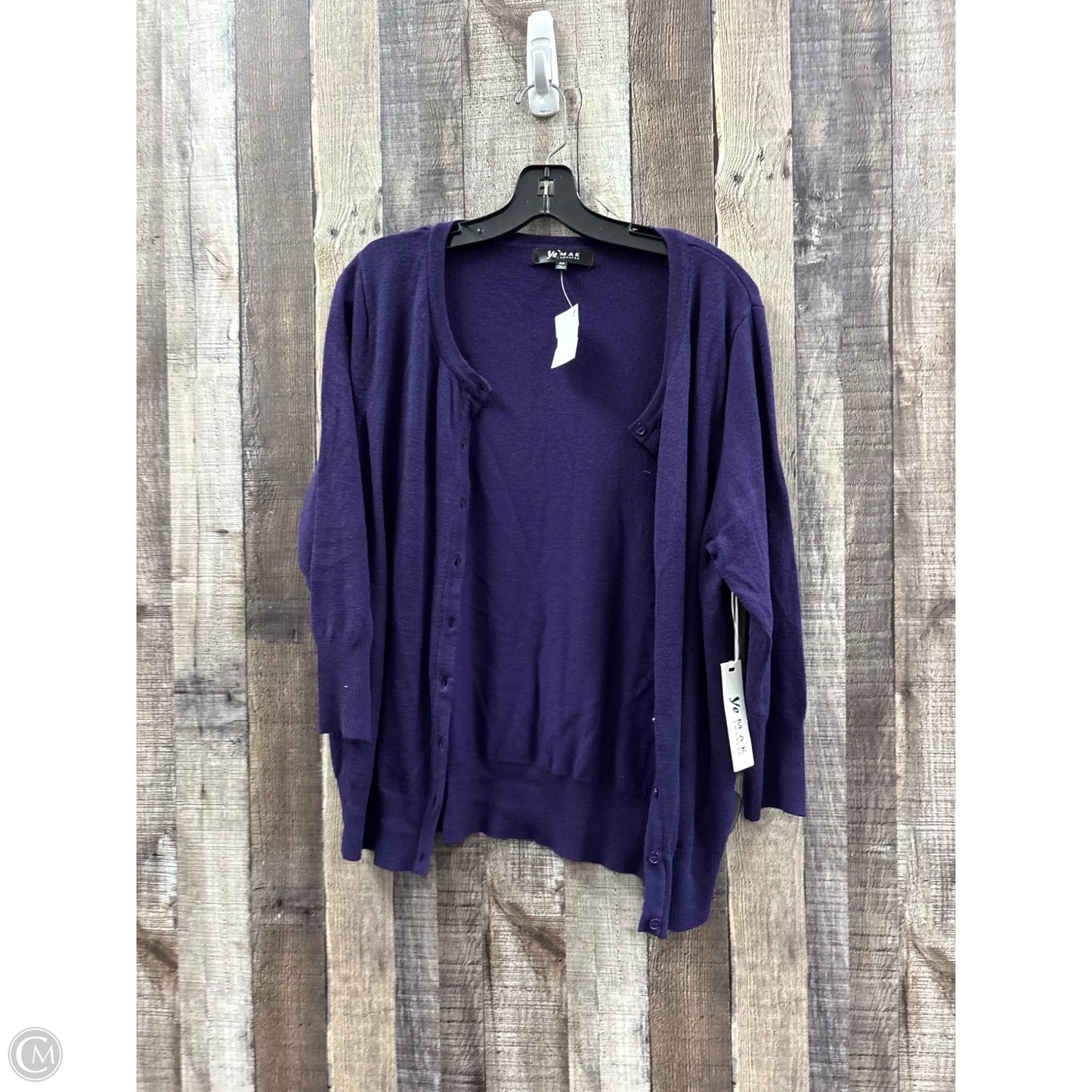 Cardigan By Cme In Purple, Size: 3x