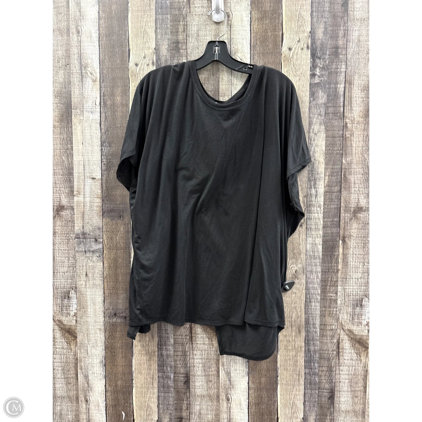 Athletic Top Short Sleeve By Athletic Works In Black, Size: 3x