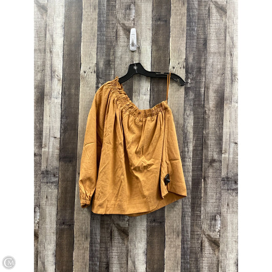 Top Long Sleeve By Evereve In Gold, Size: Xs