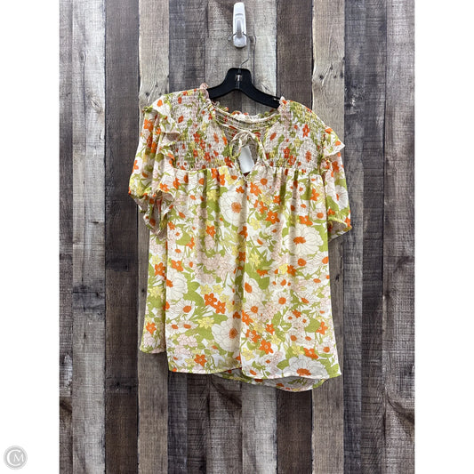 Top Short Sleeve By Entro In Multi-colored, Size: S