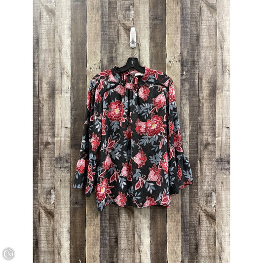 Top Long Sleeve By Loft In Multi-colored, Size: Xl
