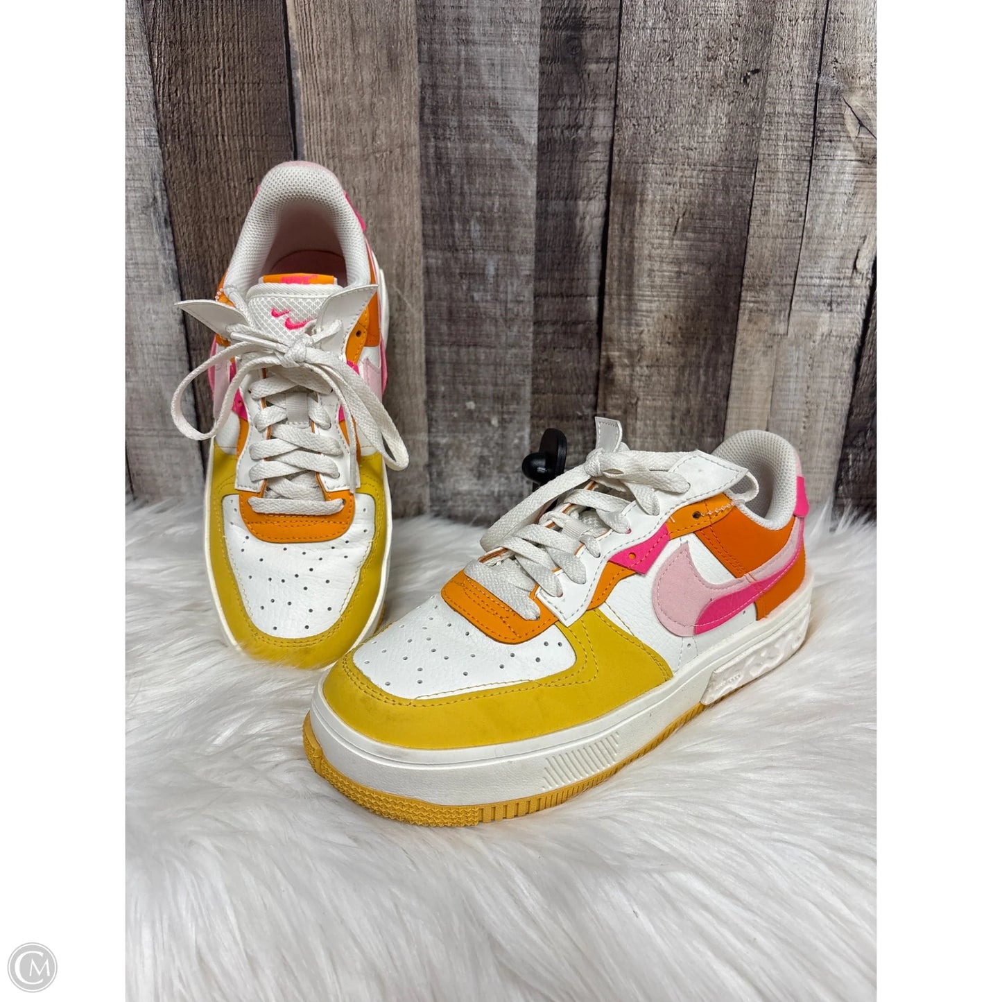 Shoes Athletic By Nike In Orange & Pink, Size: 8