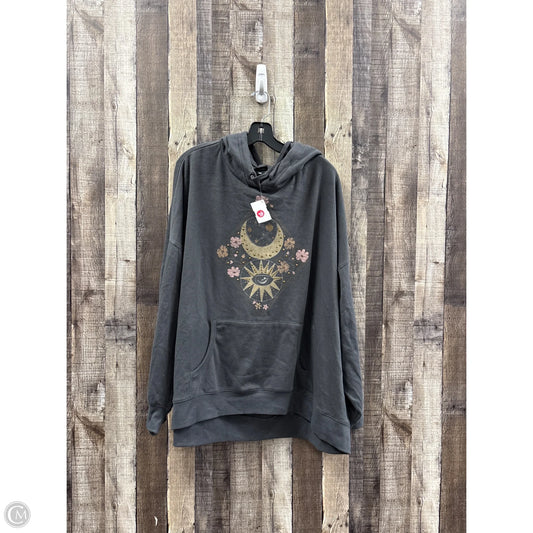Sweatshirt Hoodie By Torrid In Grey, Size: 3x