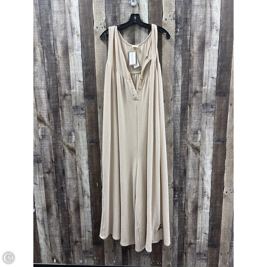 Jumpsuit By Lovely Melody In Beige, Size: 3x