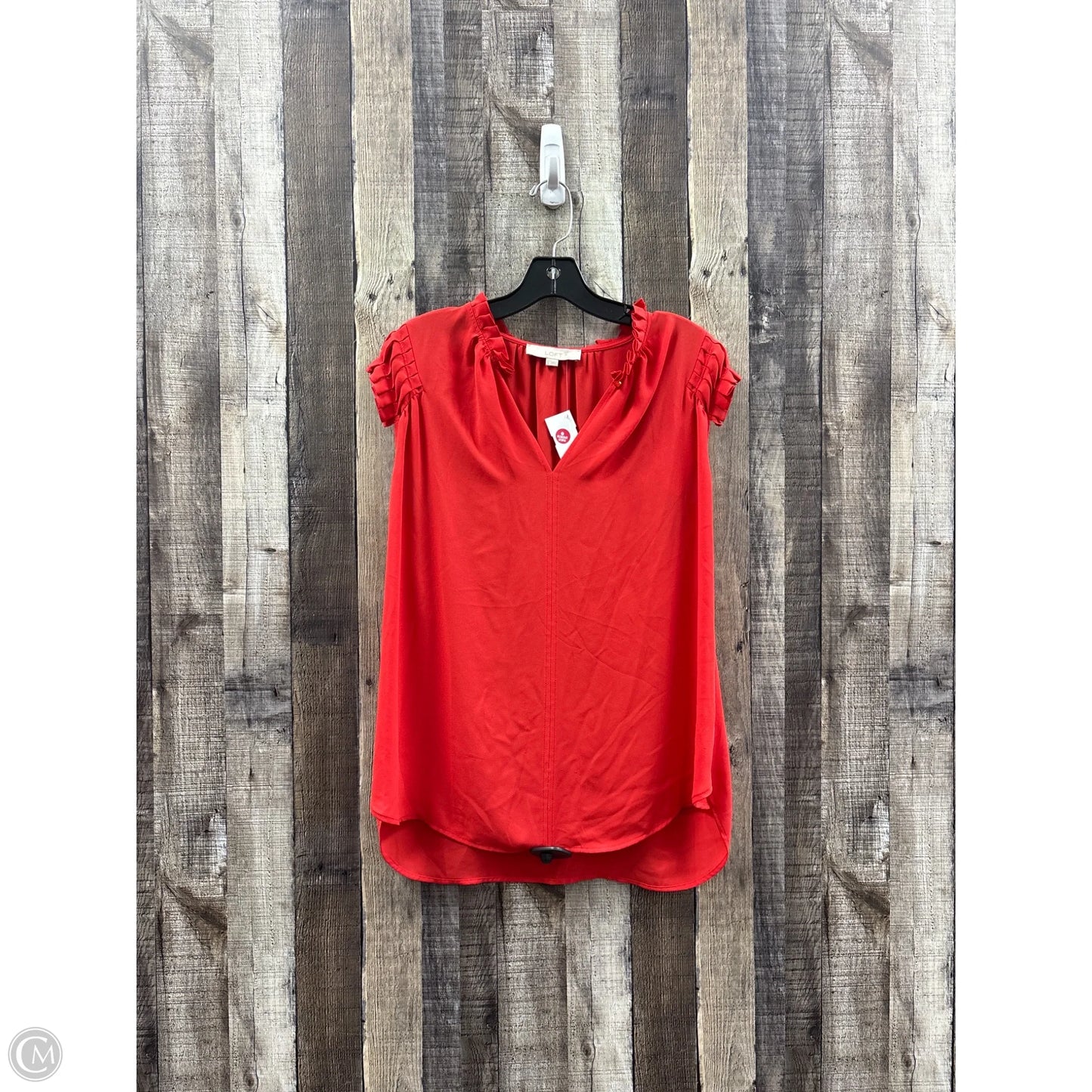 Top Sleeveless By Loft In Red, Size: L