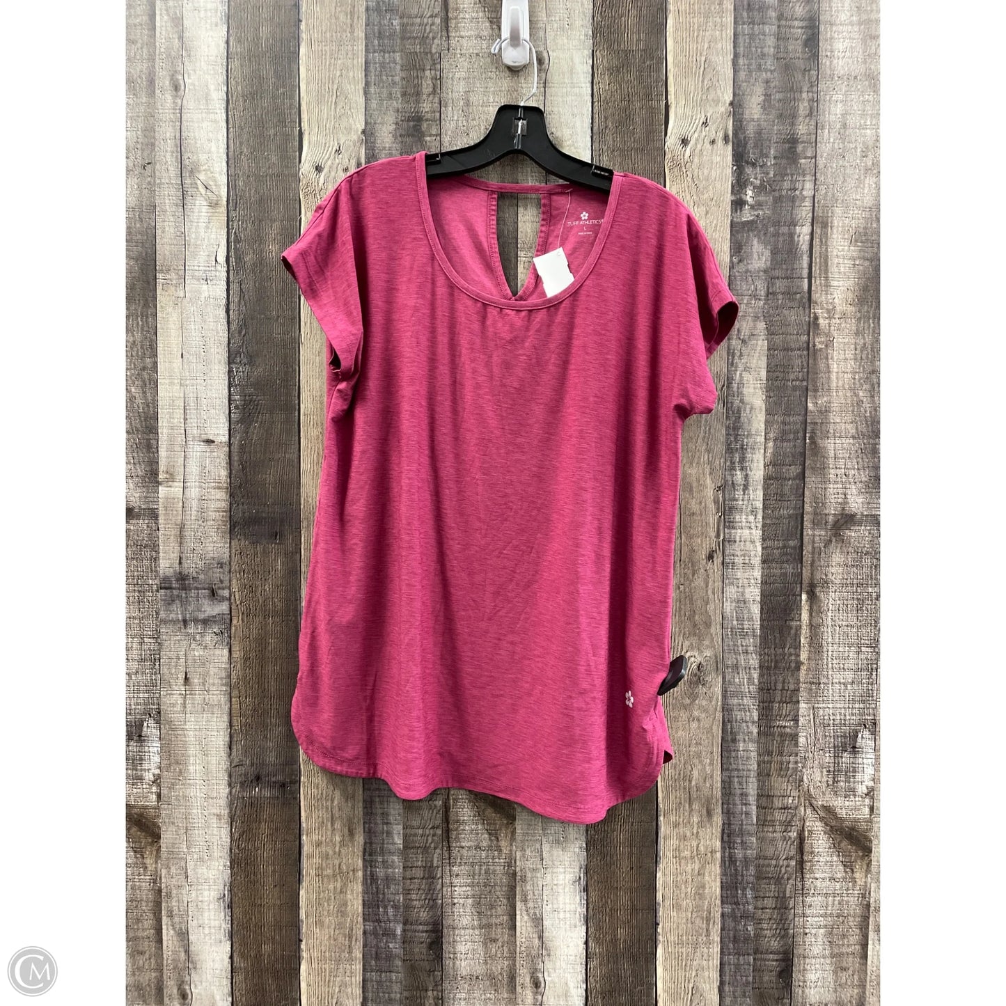 Athletic Top Short Sleeve By Tuff Athletics In Pink, Size: L