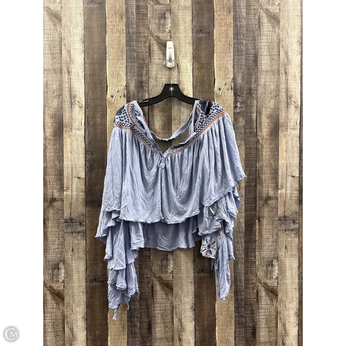 Top Long Sleeve By Free People In Blue, Size: S