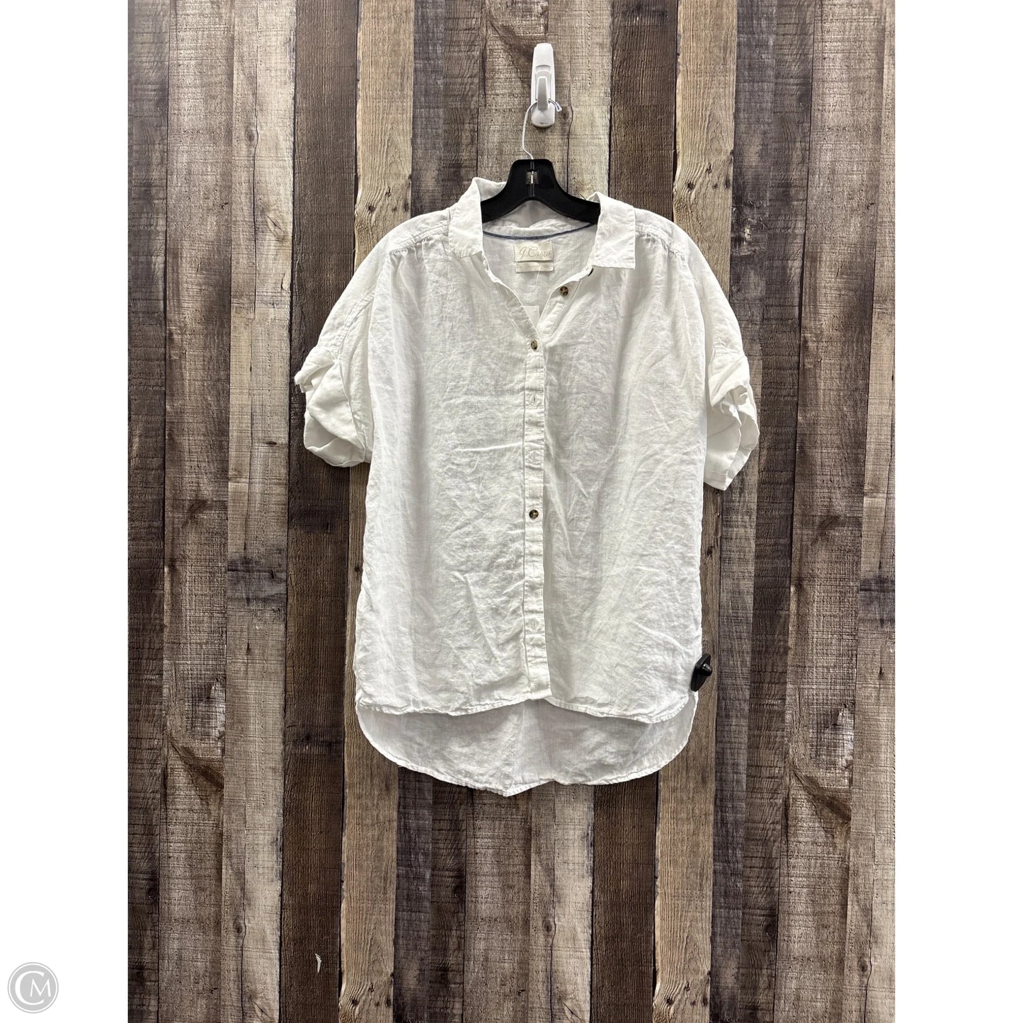 Top Short Sleeve By J. Crew In White, Size: M