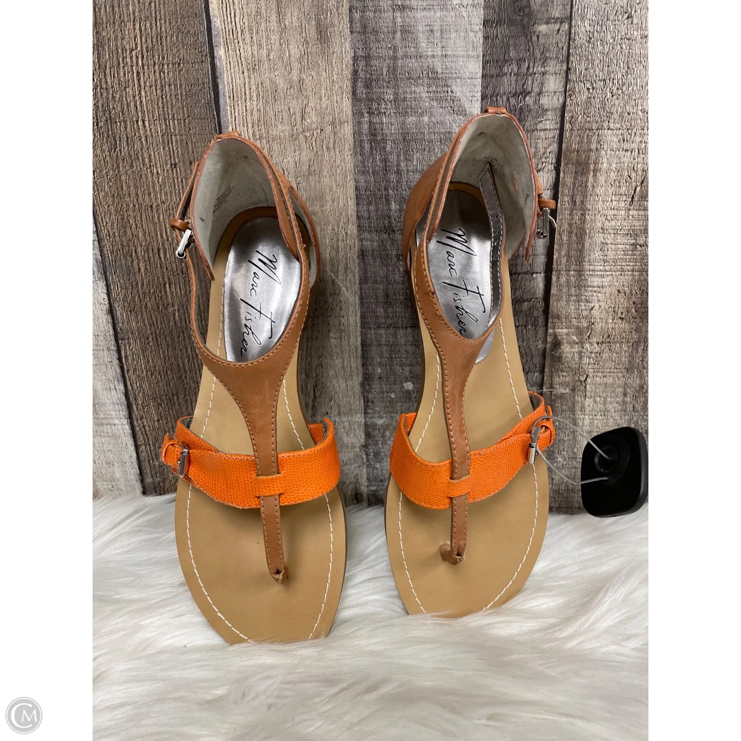 Sandals Flats By Marc Fisher In Orange, Size: 7