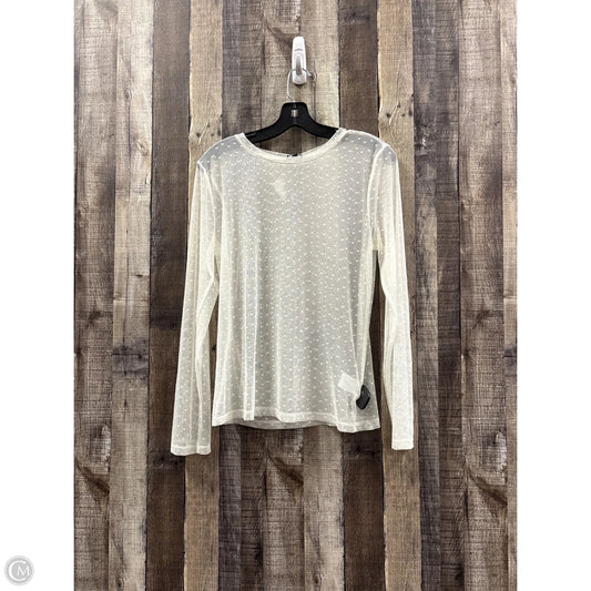 Top Long Sleeve By Express In Ivory, Size: L