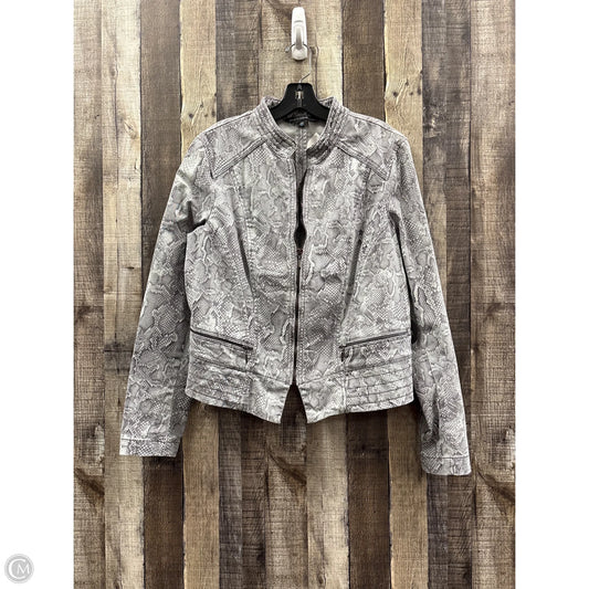 Jacket Other By White House Black Market In Snakeskin Print, Size: L
