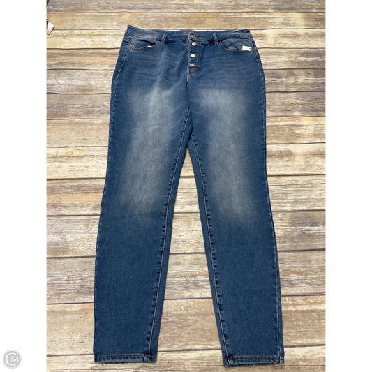 Jeans Skinny By Maurices In Blue Denim, Size: 20