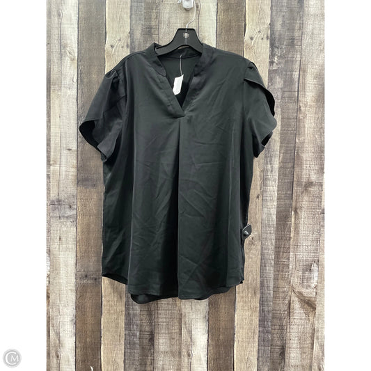 Top Short Sleeve By Cmf In Black, Size: L
