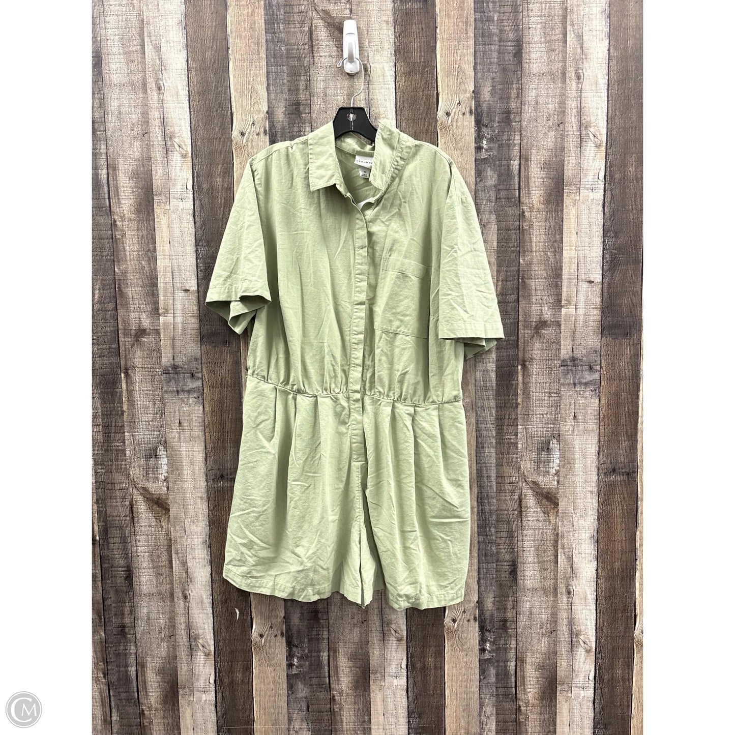 Romper By Ava & Viv In Green, Size: 1x