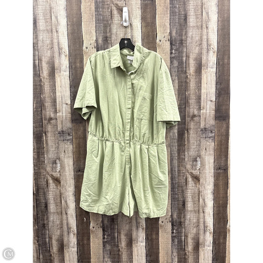 Romper By Ava & Viv In Green, Size: 1x