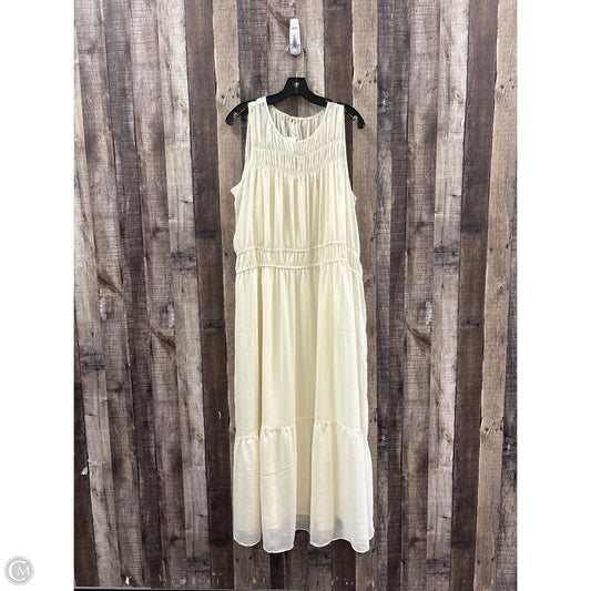 Dress Casual Maxi By A New Day In Ivory, Size: L