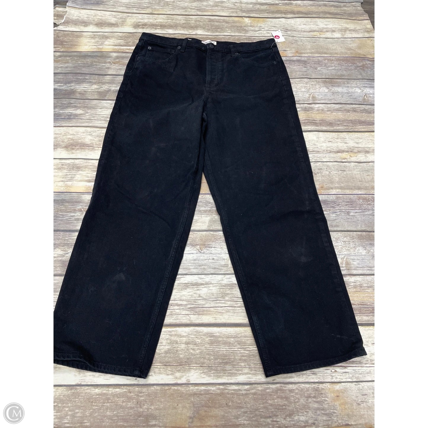 Jeans Wide Leg By Universal Thread In Black Denim, Size: 16