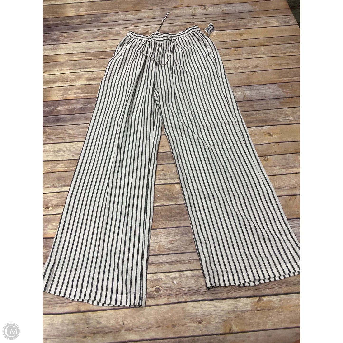 Pants Wide Leg By Thread And Supply In Striped Pattern, Size: L