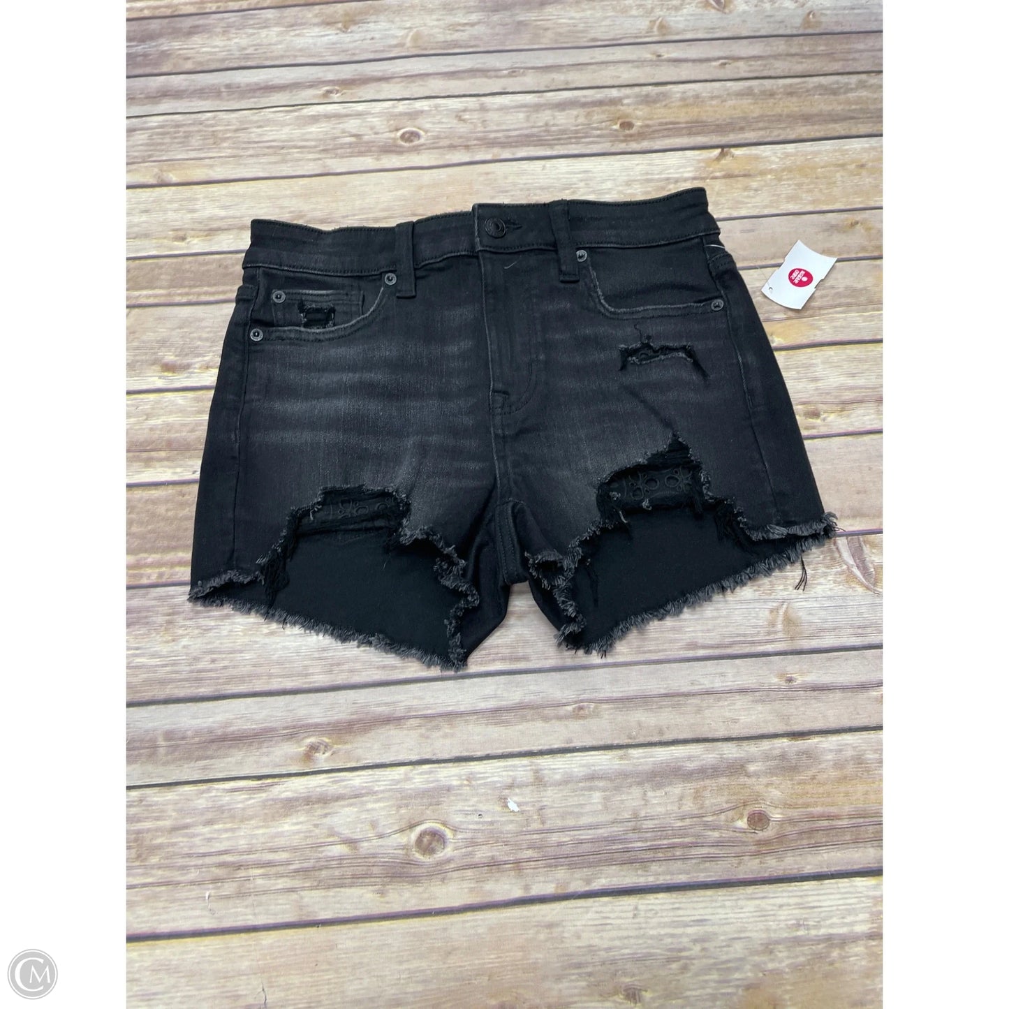 Shorts By American Eagle In Black Denim, Size: 4