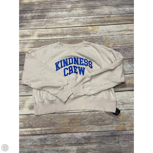 Sweatshirt Crewneck By Old Navy In Cream, Size: M