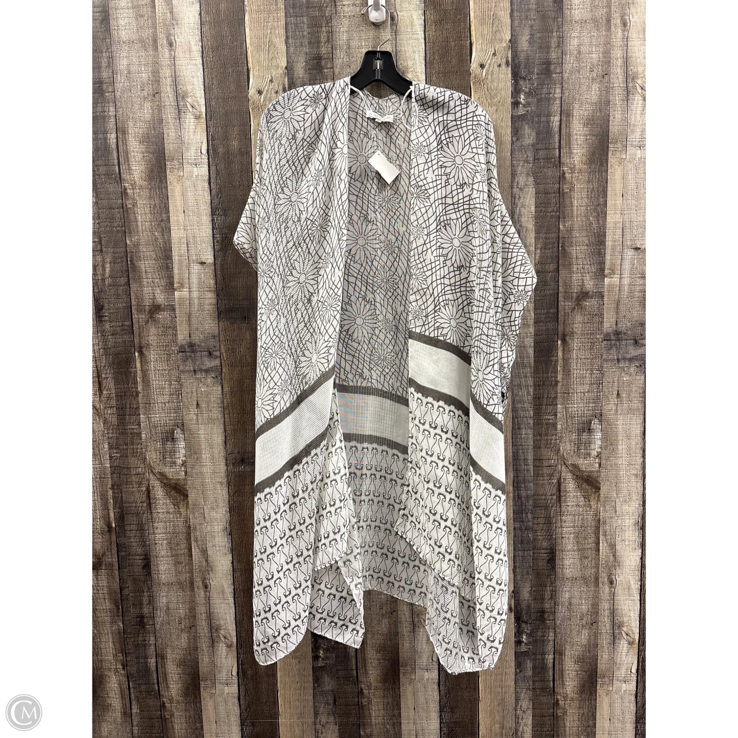 Kimono By Woven Heart In Grey & White, Size: Osfm
