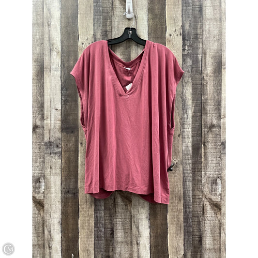 Athletic Top Short Sleeve By Athleta In Mauve, Size: 3x