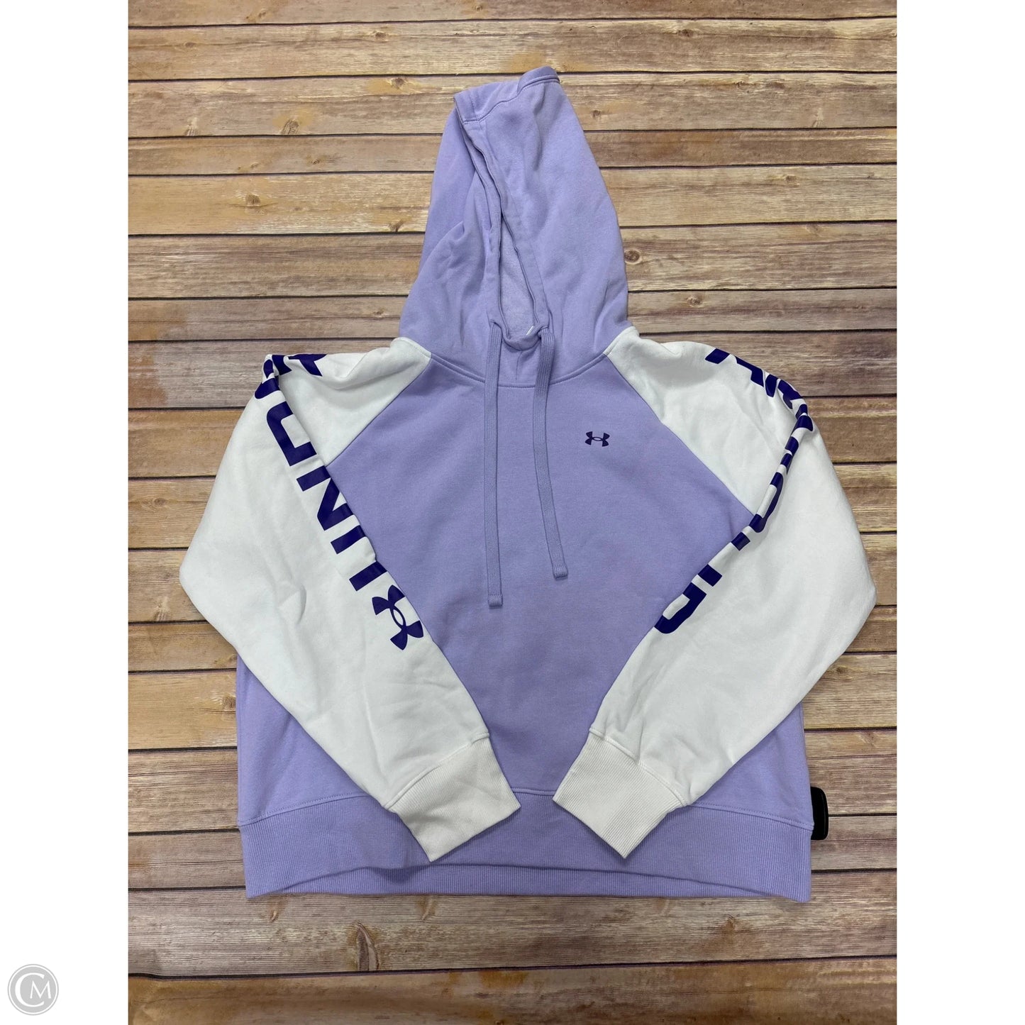 Sweatshirt Hoodie By Under Armour In Purple, Size: L