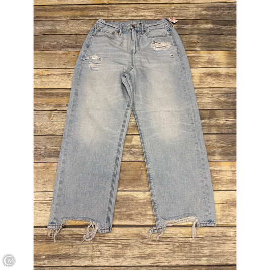 Jeans Straight By American Eagle In Blue Denim, Size: 12